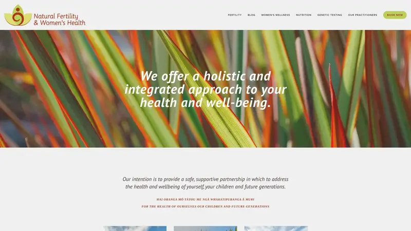 Homepage of nfwh.co.nz