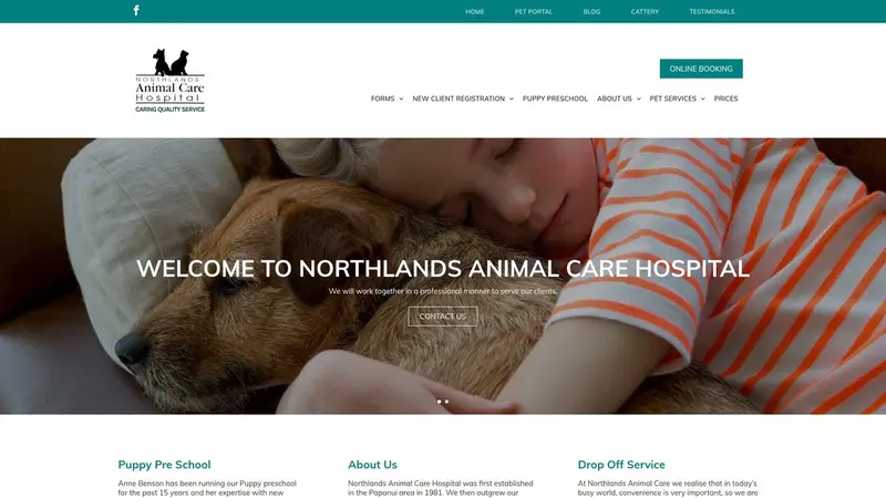 Homepage of northlandsanimalcare.co.nz