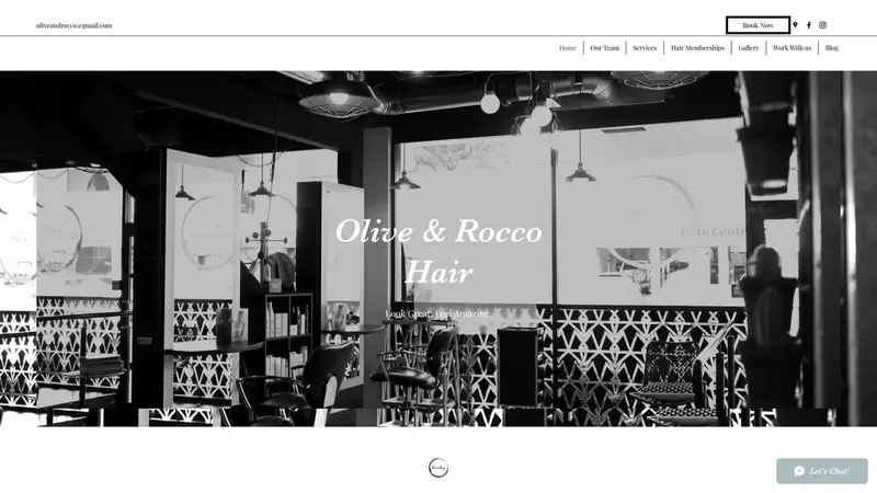 Homepage of oliveandrocco.co.nz