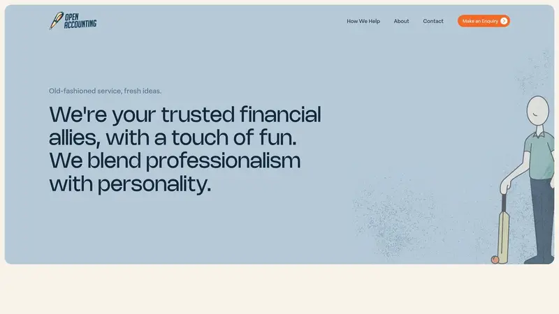 Homepage of openaccounting.co.nz