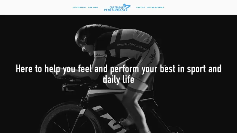 Homepage of optimalperformance.co.nz