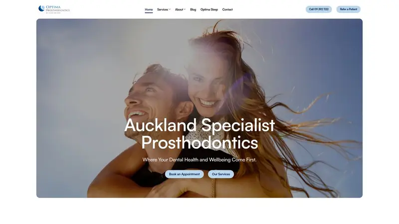 Homepage of optimapros.co.nz