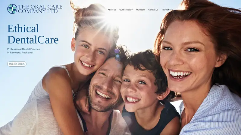 Homepage of oralcare.co.nz