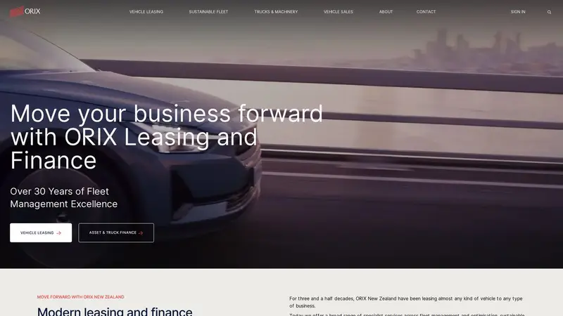 Homepage of orix.co.nz