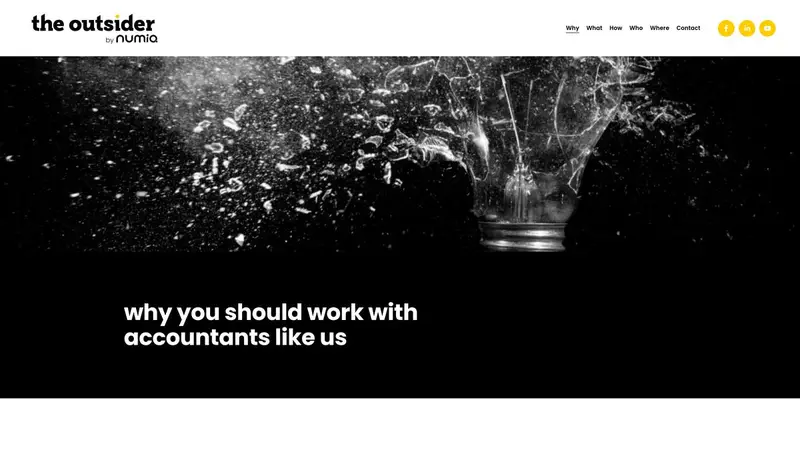 Homepage of outsider.nz