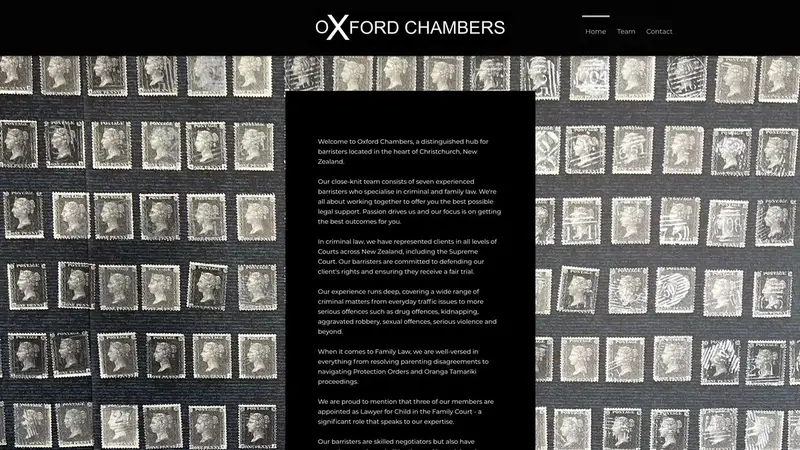 Homepage of oxfordchambers.co.nz