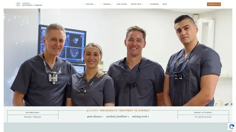 Homepage of periodontics.co.nz