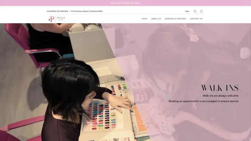 Homepage of petalsnail.co.nz