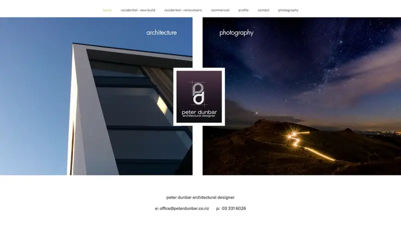 Homepage of peterdunbar.co.nz