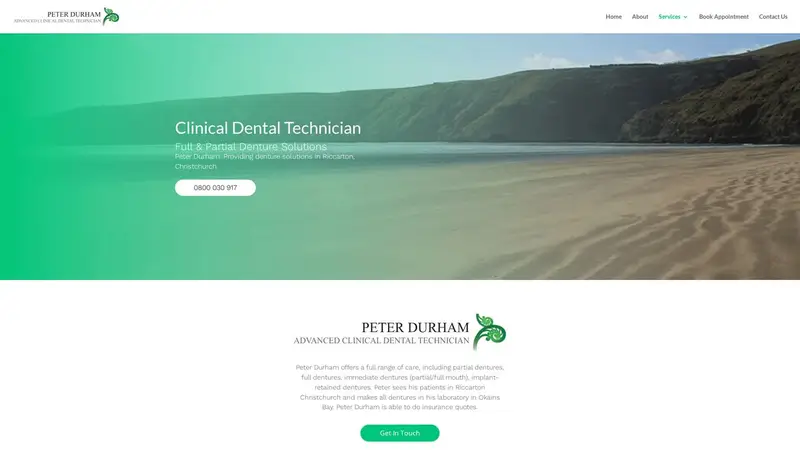 Homepage of peterdurham.co.nz