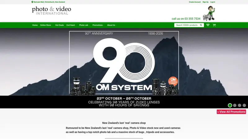 Homepage of photo.co.nz