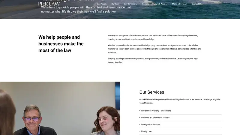 Homepage of pierlaw.co.nz