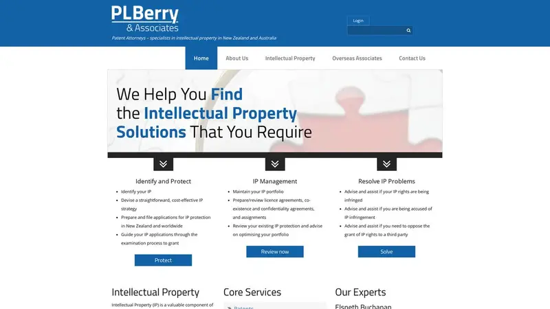 Homepage of plberry.co.nz