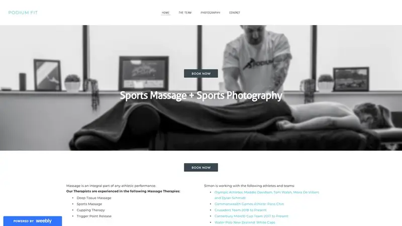 Homepage of podiumfitness.co.nz