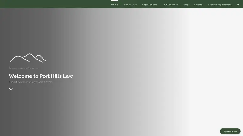 Homepage of porthillslaw.co.nz