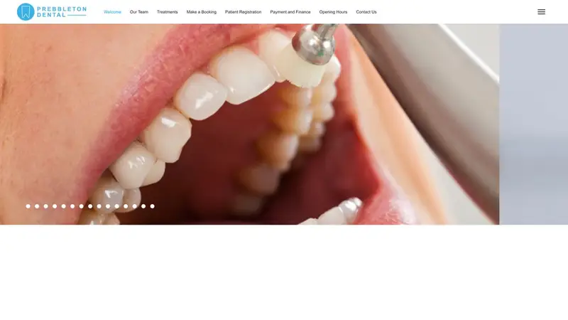 Homepage of prebbletondental.net.nz