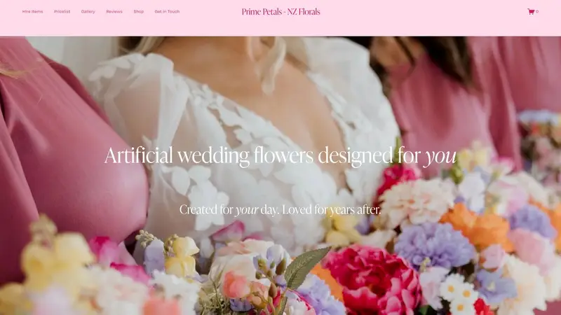 Homepage of primepetals.co.nz