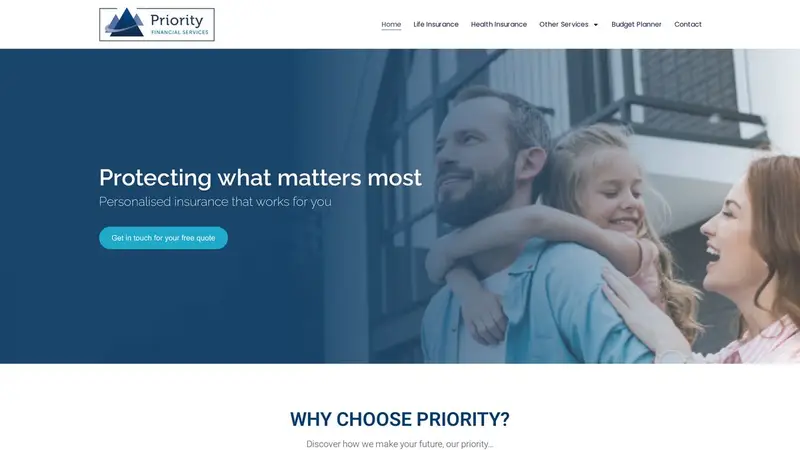Homepage of priorityfs.co.nz
