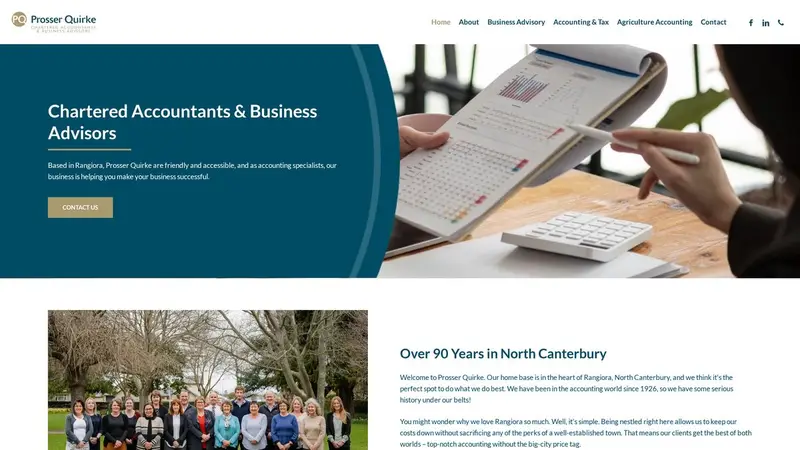 Homepage of prosser-quirke.co.nz