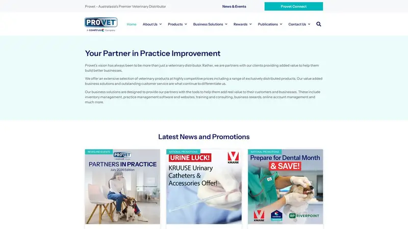 Homepage of provet.co.nz