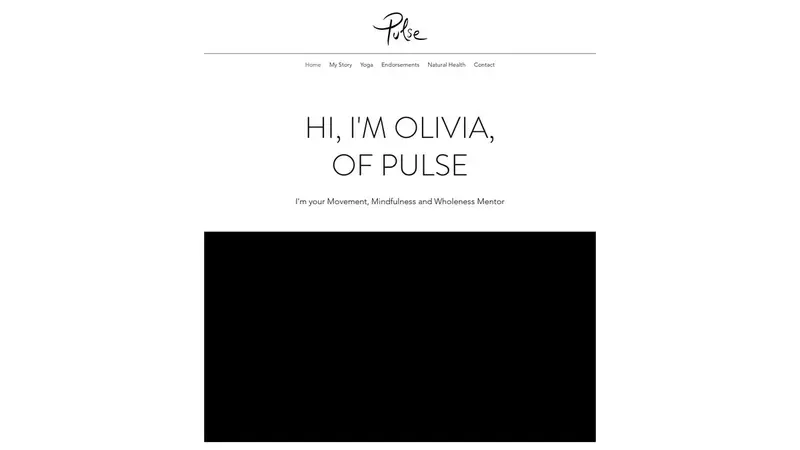 Homepage of pulseyoga.nz