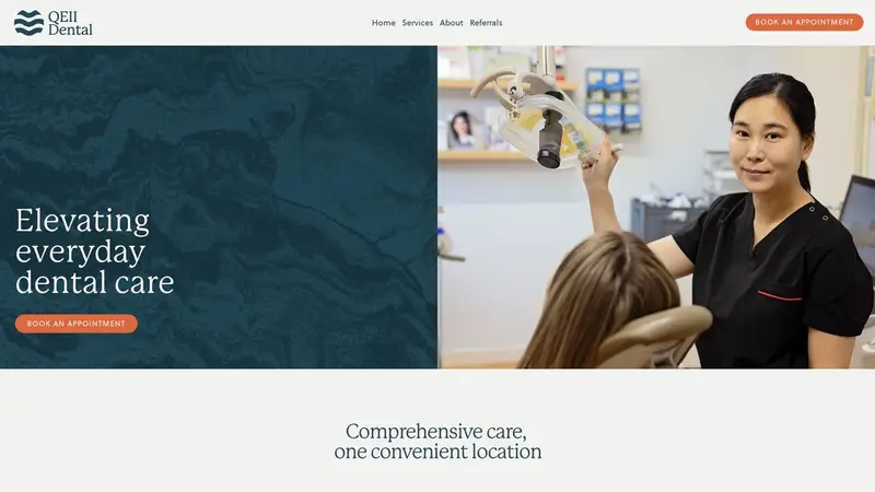 Homepage of qe2dental.co.nz
