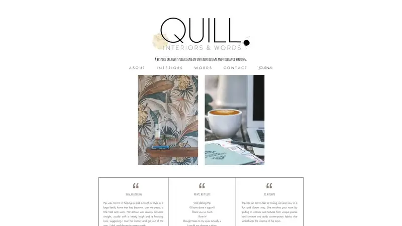 Homepage of quill.co.nz