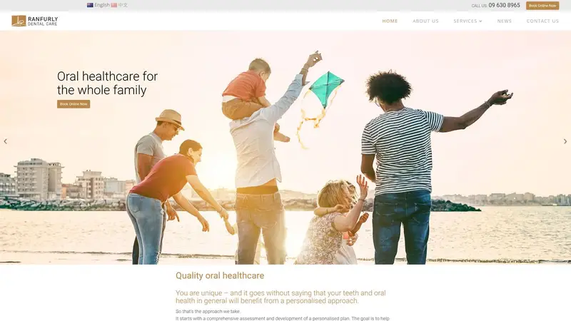 Homepage of ranfurlydental.co.nz