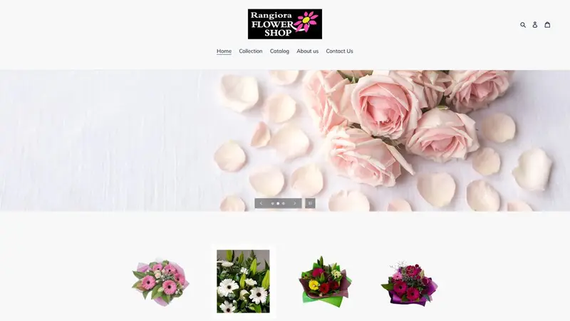 Homepage of rangioraflowershop.co.nz