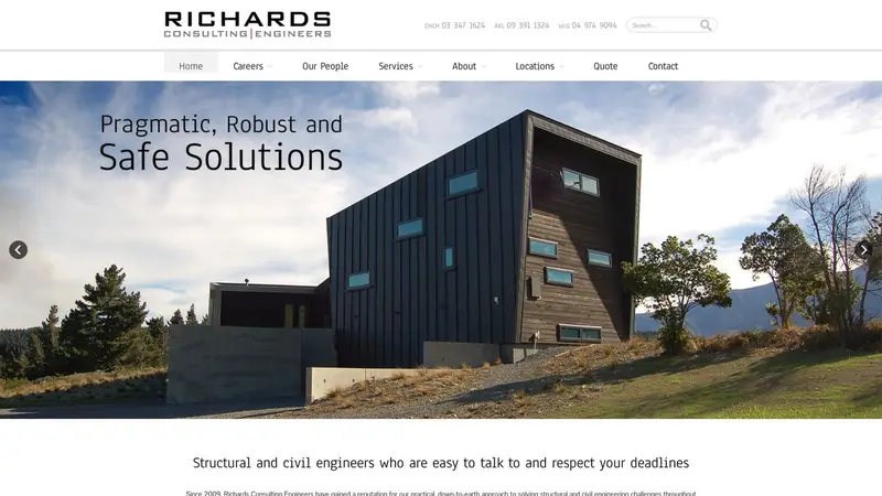 Homepage of rcengineers.co.nz