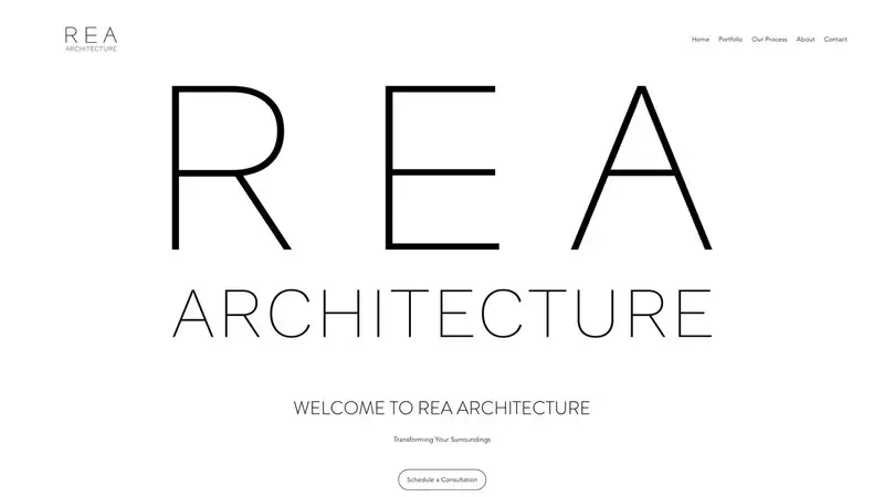 Homepage of reaarchitecture.co.nz
