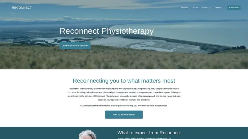 Homepage of reconnectphysio.co.nz