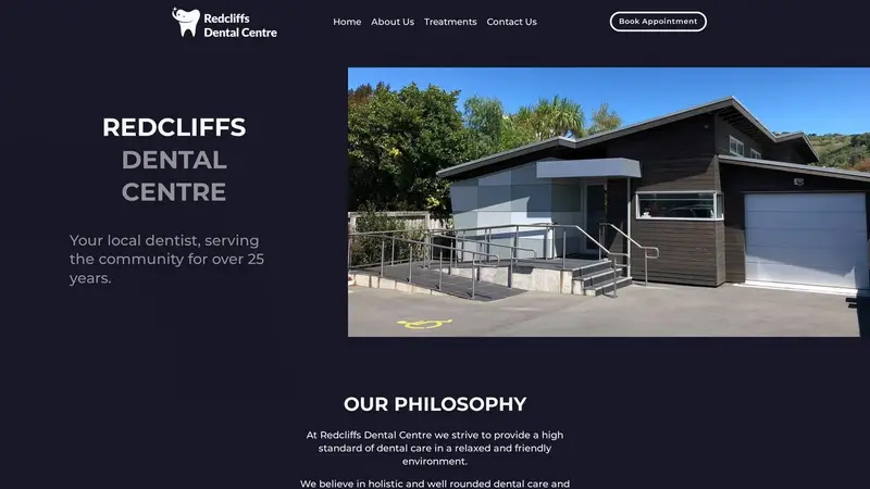 Homepage of redcliffsdental.co.nz