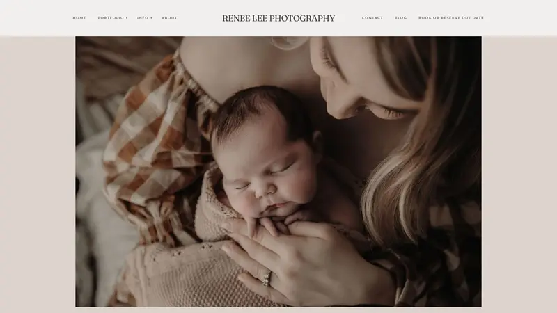 Homepage of reneeleephotography.co.nz