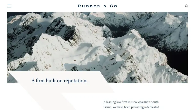 Homepage of rhodes.co.nz