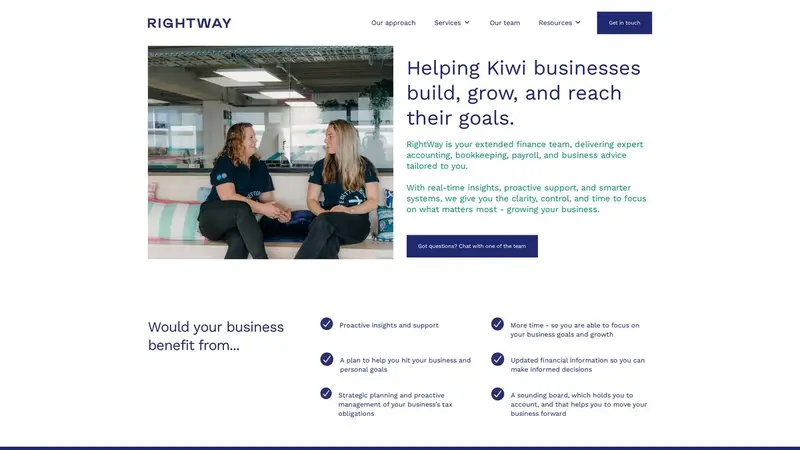 Homepage of rightway.co.nz