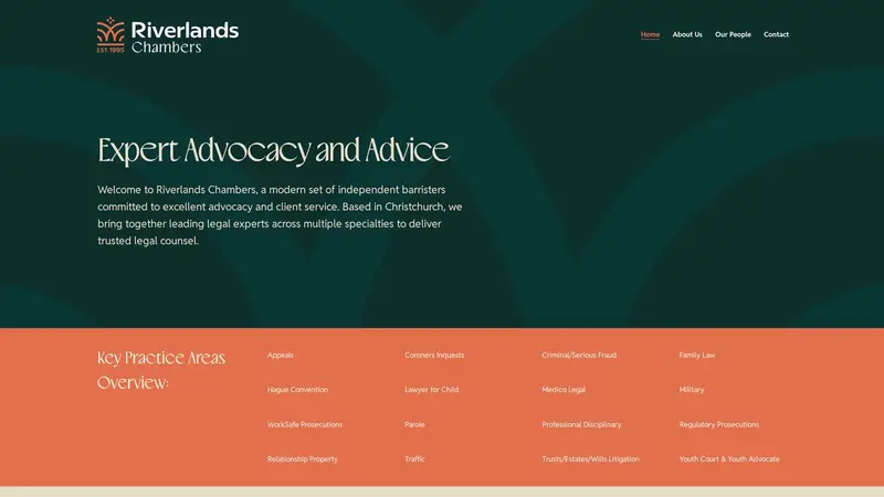 Homepage of riverlandschambers.co.nz