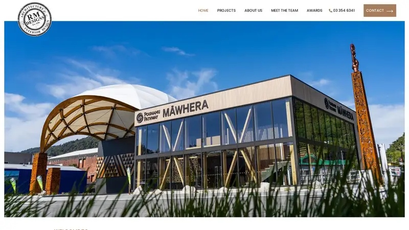 Homepage of rmdesigns.co.nz