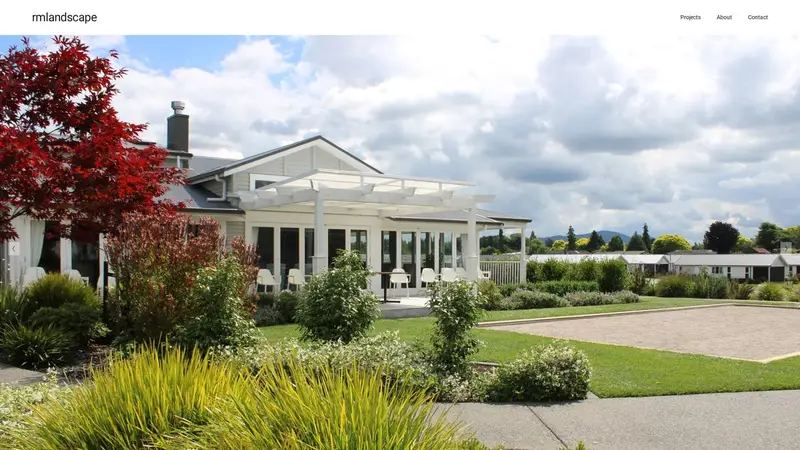 Homepage of rmlandscape.co.nz