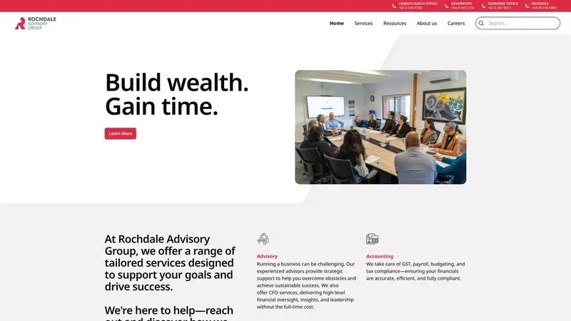 Homepage of rochdale.co.nz