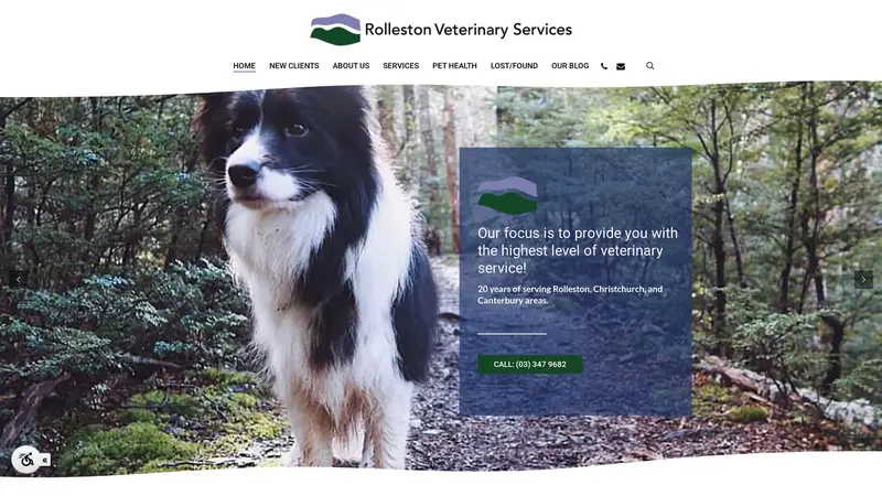 Homepage of rollyvets.co.nz
