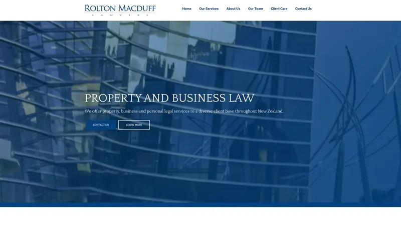 Homepage of rolton-macduff.nz