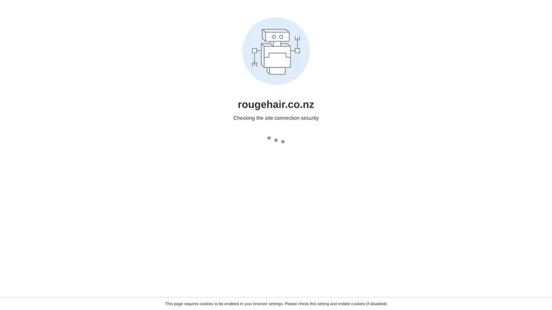Homepage of rougehair.co.nz