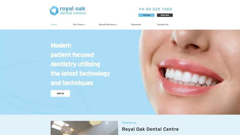 Homepage of royaloakdental.co.nz