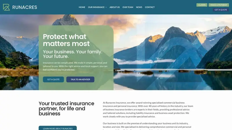 Homepage of runacres.co.nz