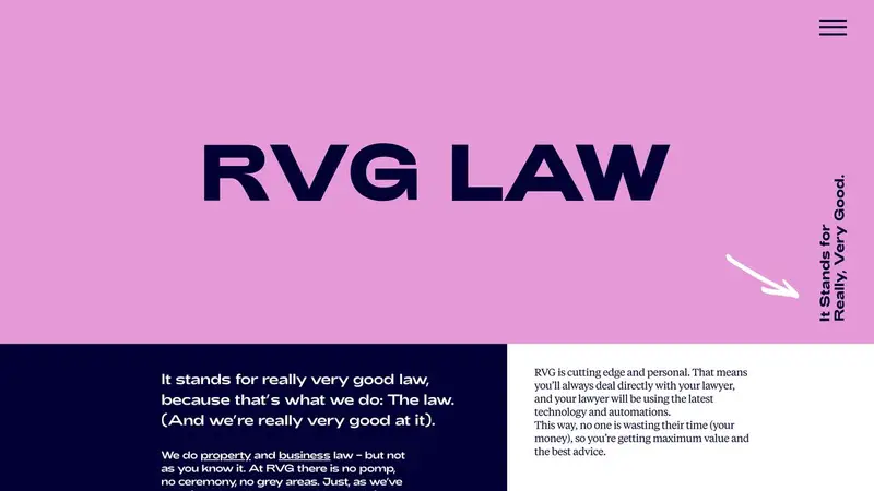 Homepage of rvg.co.nz