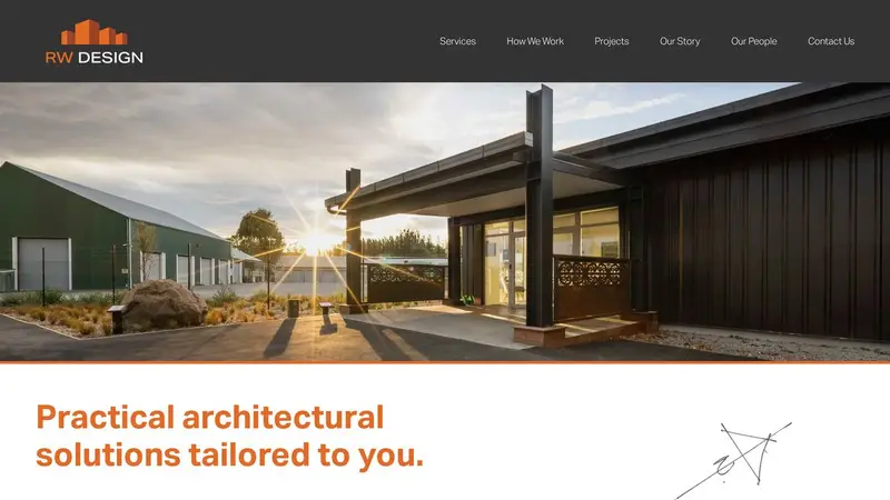 Homepage of rwdesign.nz