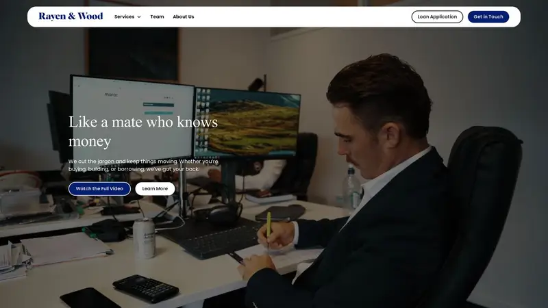 Homepage of rwfinancial.co.nz