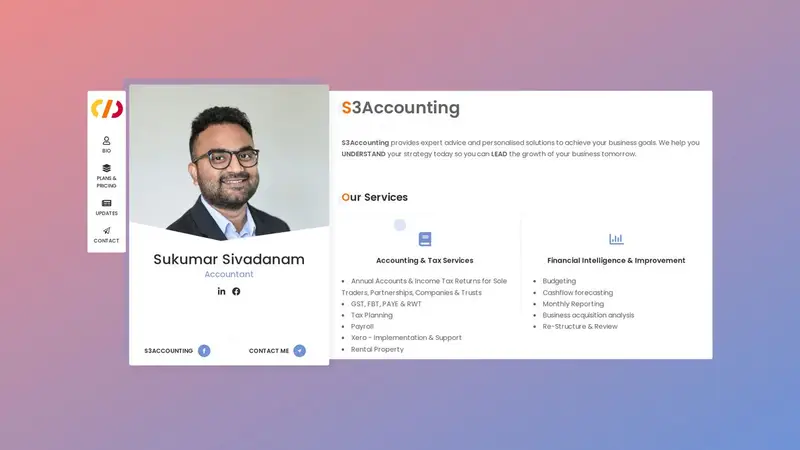 Homepage of s3accounting.co.nz