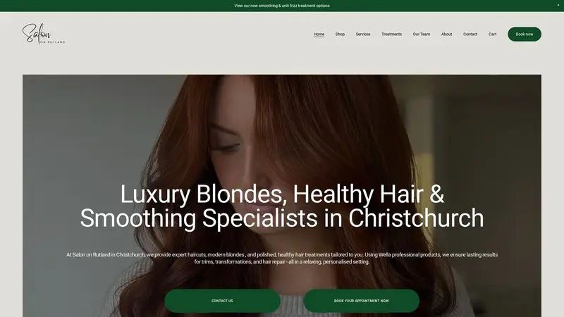 Homepage of salononrutland.co.nz